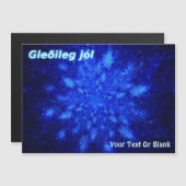 Gleðileg jól - Snowburst Magnetkarte (Vorne/Hinten)