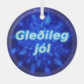 Gleðileg Jól - Snowburst Ornament Aus Glas (Vorderseite)
