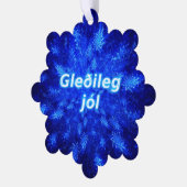 Gleðileg Jól - Snowburst Ornament Karte (Linke Ecke)