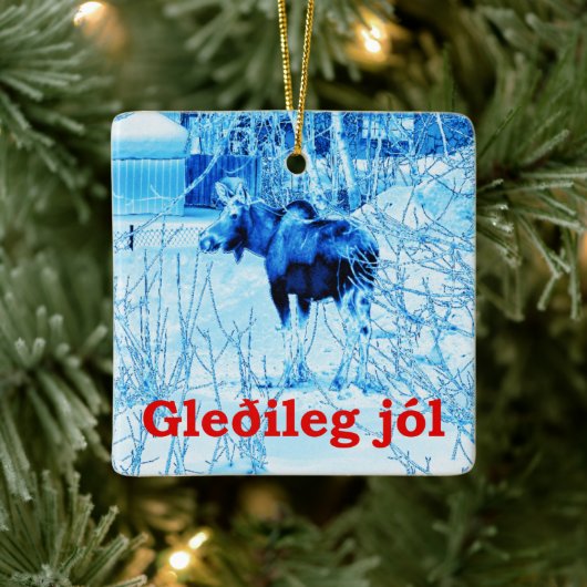 Gleðileg Jól - Urban Moose Keramikornament (Baum)