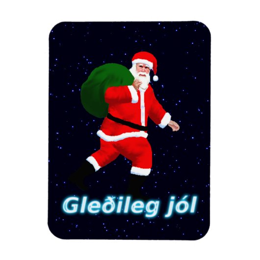Gleðileg jól - Weihnachtsmann Magnet (Vertikal)