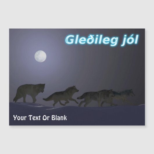 Gleðileg jól - Wolf Pack Magnetkarte (Vorderseite)