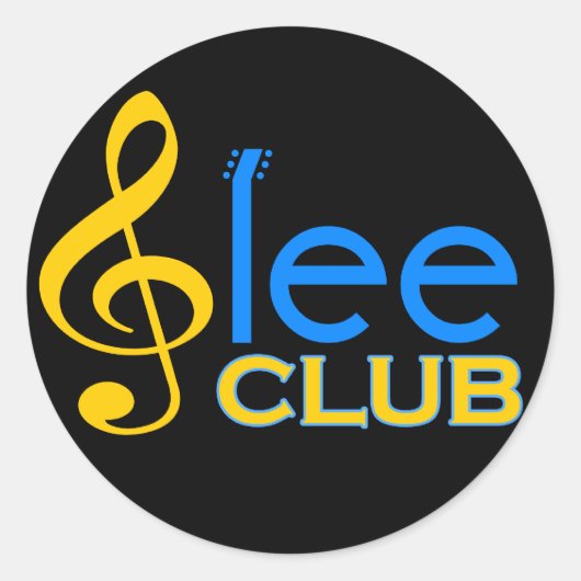 Glee Club Runder Aufkleber (Vorderseite)