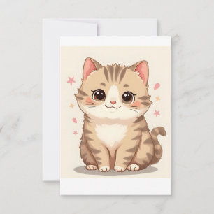 Gleeful Cat: Sweet Kawaii Kitten Art für jedes Zim Ankündigung