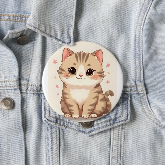 Gleeful Cat: Sweet Kawaii Kitten Art für jedes Zim Button (Beispiel)