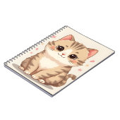 Gleeful Cat: Sweet Kawaii Kitten Art für jedes Zim Notizblock (Linke Seite)