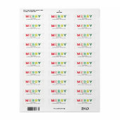 Gleeful Merry Holiday Address Label (Vorne)