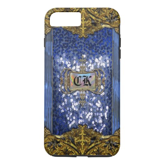 Gleemshore Saph elegantes Monogramm plus Case-Mate iPhone Hülle (Rückseite)