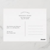 Gleful Frame FOIL bearbeitbare Farbe Neujahr Karte (Rückseite)