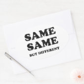 GLEICH, ABER ANDERS OVALER AUFKLEBER (Umschlag)