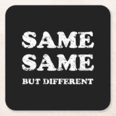 GLEICH, ABER ANDERS RECHTECKIGER PAPPUNTERSETZER (Vorderseite)