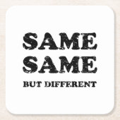 GLEICH, ABER ANDERS RECHTECKIGER PAPPUNTERSETZER (Vorderseite)