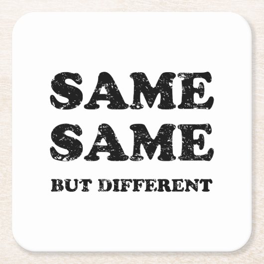 GLEICH, ABER ANDERS RECHTECKIGER PAPPUNTERSETZER (Vorderseite)