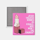 Gleich in den Augen - Christliches Square Magnet (Vorderseite/Rückseite)