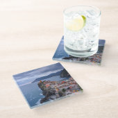 Gleich nach Sonnenuntergang | Vernazza, Cinque Glasuntersetzer (Schrägansicht)