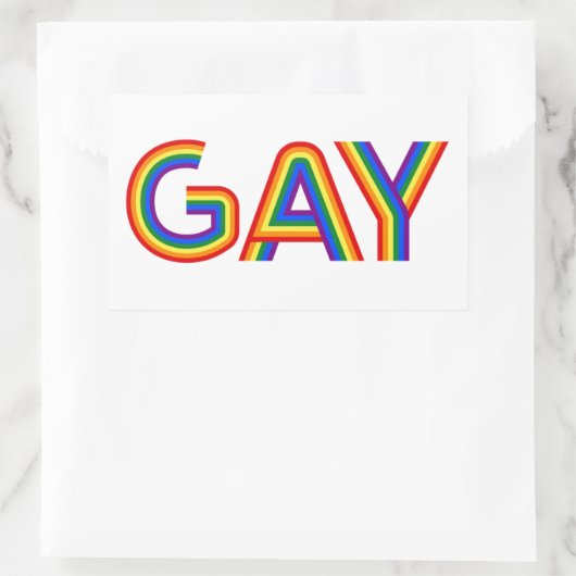 GLEICH RECHTECKIGER AUFKLEBER (Tasche)