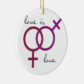 Gleich-Sex Liebe ist Liebe (Frauen) Keramikornament (Rechts)