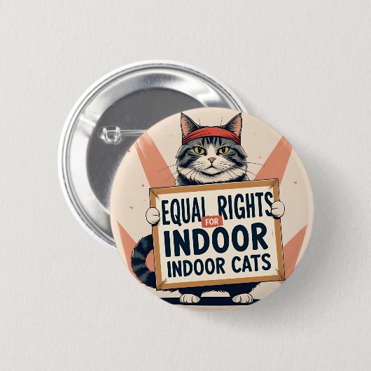 Gleichberechtigte Rechte für Katzen im Innern - Sc Button (Vorne & Hinten)