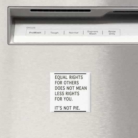 Gleichberechtigung Andere sind weniger Rechte als Magnet (In Situ (Geschirrspüler))
