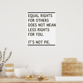 Gleichberechtigung Andere sind weniger Rechte als Poster (Küche)