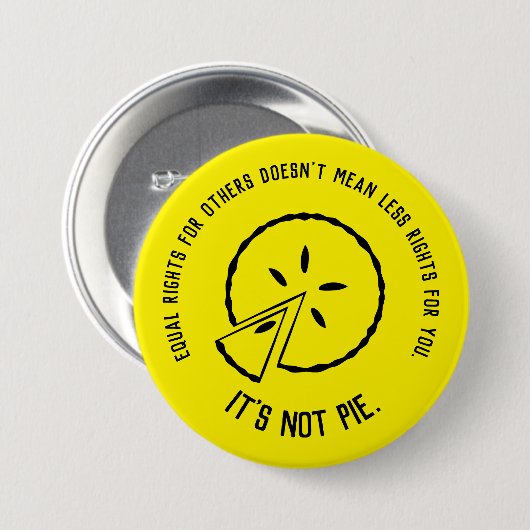 Gleichberechtigung - Es ist kein Kuchen Button (Vorne & Hinten)