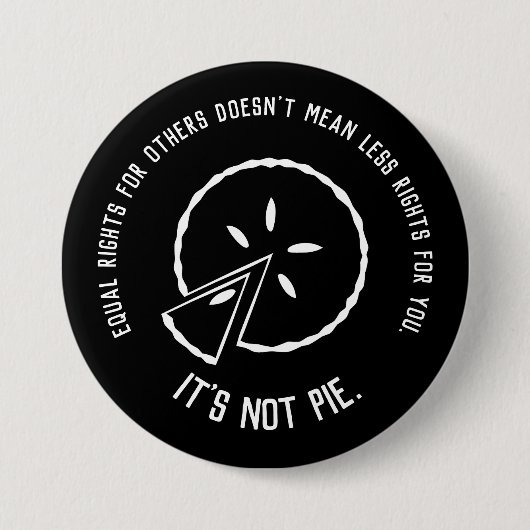 Gleichberechtigung - Es ist kein Kuchen Button (Vorderseite)
