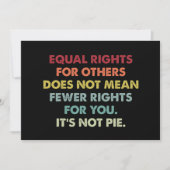 Gleichberechtigung für andere Gemein nicht weniger Einladung (Vorderseite)