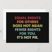 Gleichberechtigung für andere Gemein nicht weniger Einladung (Vorne/Hinten)