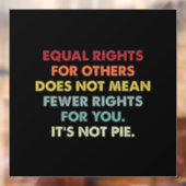 Gleichberechtigung für andere Gemein nicht weniger Fensteraufkleber (Blatt 2)