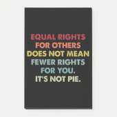 Gleichberechtigung für andere Gemein nicht weniger Post-it Klebezettel (Vorderseite)