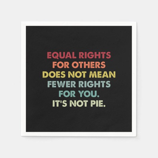 Gleichberechtigung für andere Gemein nicht weniger Serviette (Vorderseite)