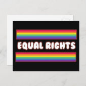 Gleichberechtigung LGBT+Stolz. Regenbogenflagge Postkarte (Vorne/Hinten)