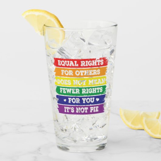 Gleichberechtigung | LGBTQ-Rechte | Parade | Ally Glas (Vorderseite Ice)