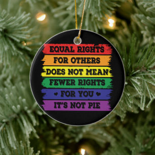 Gleichberechtigung LGBTQ-Rechte Parade Ally Keramik Ornament