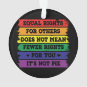 Gleichberechtigung | LGBTQ-Rechte | Parade | Ally Ornament (Rückseite)