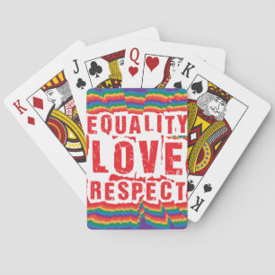 Gleichberechtigung - Liebe und Respekt - Monat Spielkarten