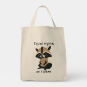 Gleichberechtigung oder ich möchte Raccoon Tragetasche (Rückseite)
