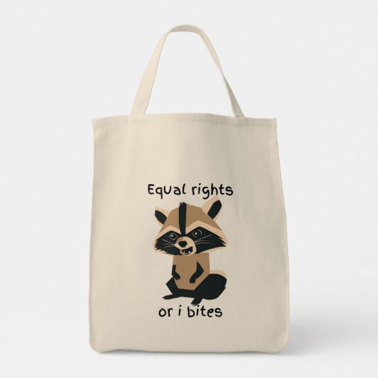 Gleichberechtigung oder ich möchte Raccoon Tragetasche (Rückseite)