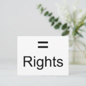 Gleichberechtigung Postkarte (Stehend Vorderseite)