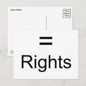 Gleichberechtigung Postkarte (Vorne/Hinten)