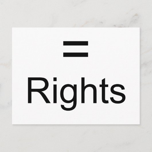 Gleichberechtigung Postkarte (Vorderseite)