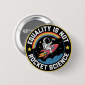 Gleichberechtigung statt Rocket Science Prix allei Button (Vorne & Hinten)