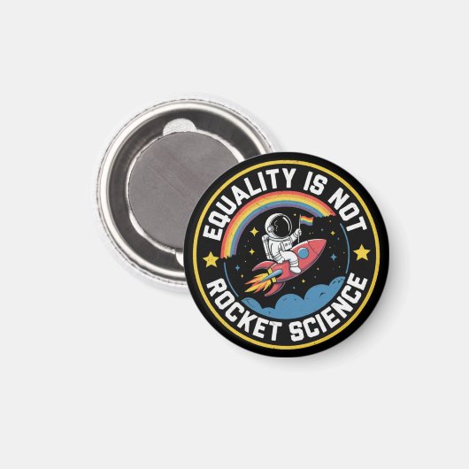 Gleichberechtigung statt Rocket Science Prix allei Magnet (Vorderseite/Rückseite)