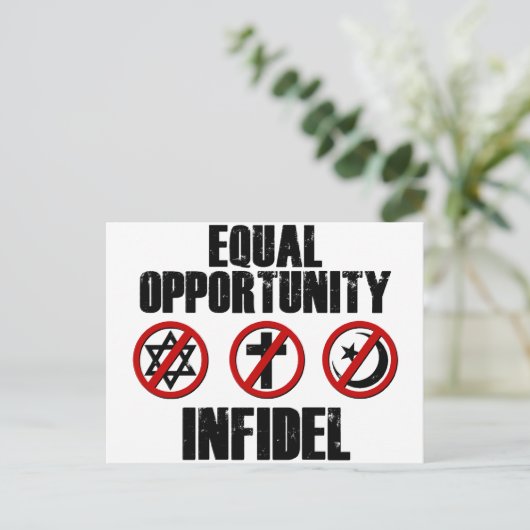 Gleichberechtigung - Unfidel Postkarte (Stehend Vorderseite)