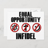 Gleichberechtigung - Unfidel Postkarte (Vorne/Hinten)