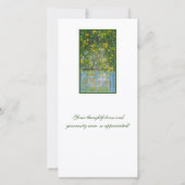 GLEICHE BLUMEN UND BABYBLAUE GATE DANKESKARTE (Rückseite)