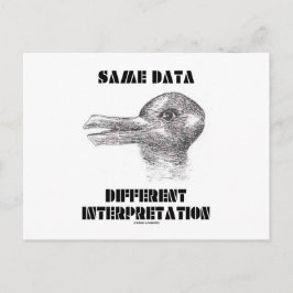 Gleiche Datenunterschiede (Entenkaninchen) Postkarte