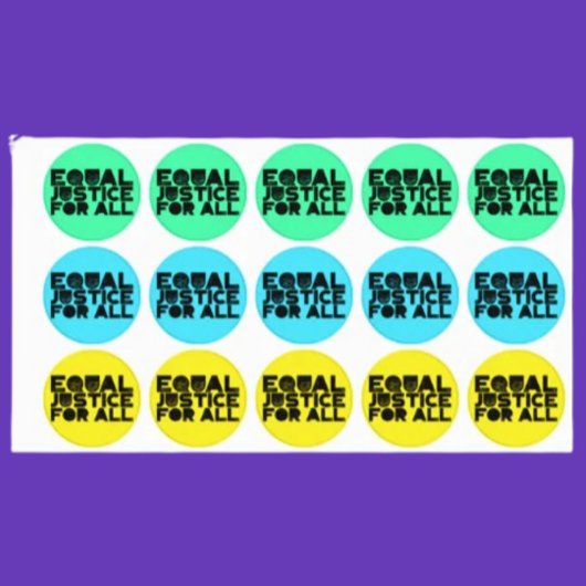 Gleiche Gerechtigkeit für alle - Runde, fette Nach Etiketten