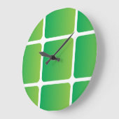 Gleiche grüne Plätze Große Wanduhr (Winkel)