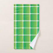 Gleiche grüne Quadrate Badhandtuch Set (Handtuch)